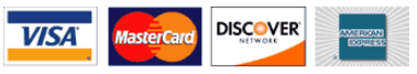 We accepted VISA, MasterCard, Discover, and American Express