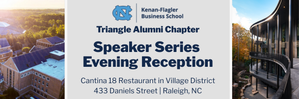 Triangle Chapter Speaker Series Reception banner