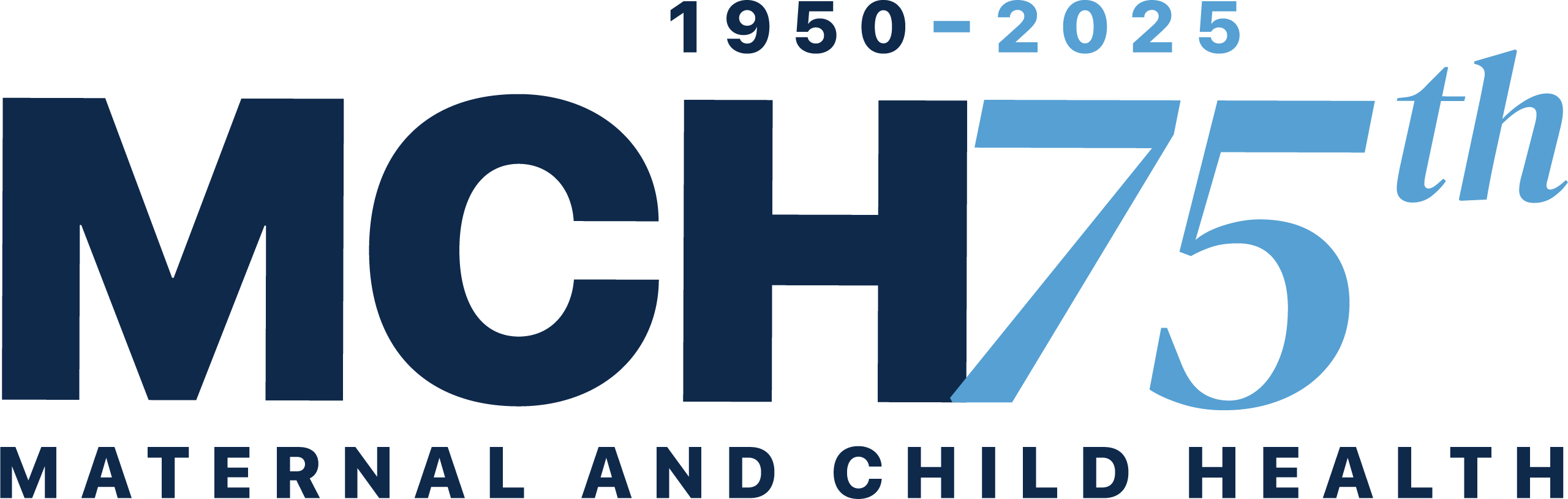 Maternal and Child Health 75<sup>th</sup> anniversary celebration logo