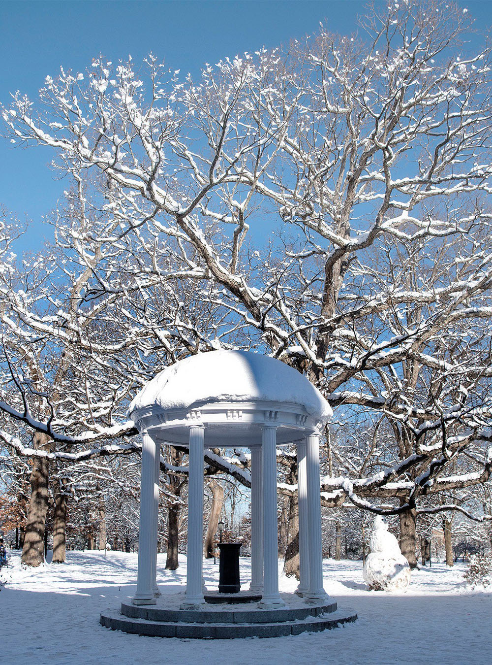 The Old Well in winter at UNC-Chapel Hill